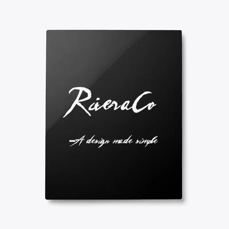 RiveraCo B/W logo wrapped canvas